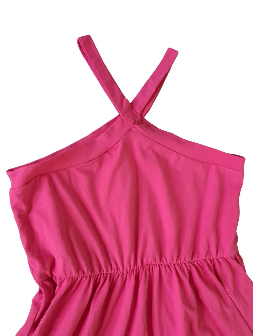 Girls Magenta Halter Dress (Size 7)